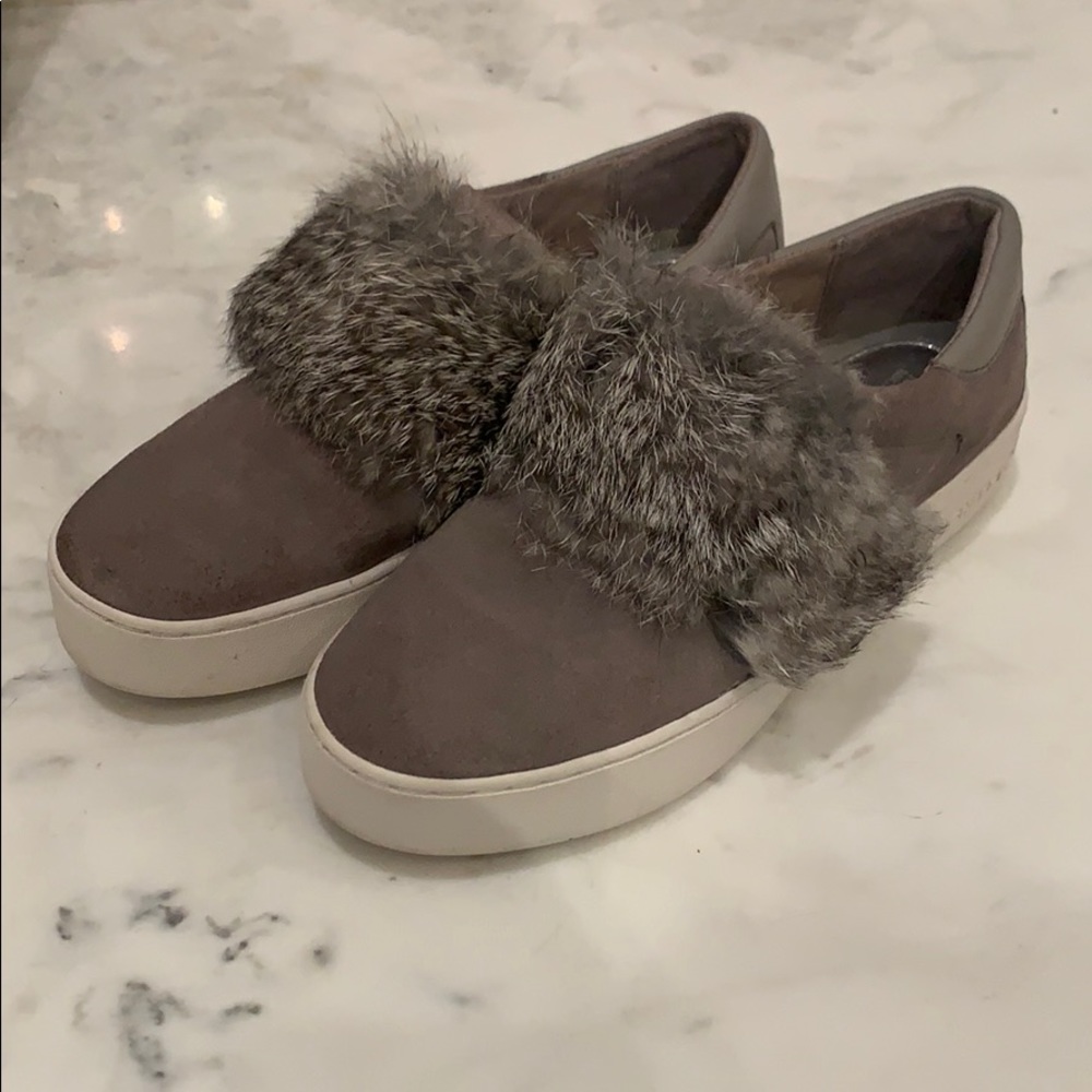Michael Kors Platform Velcro Fur Sneaker